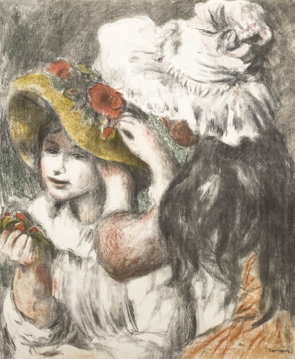 Lot 14, Pierre-Auguste Renoir, Pinning the Hat (Le Chapeau Épinglé)