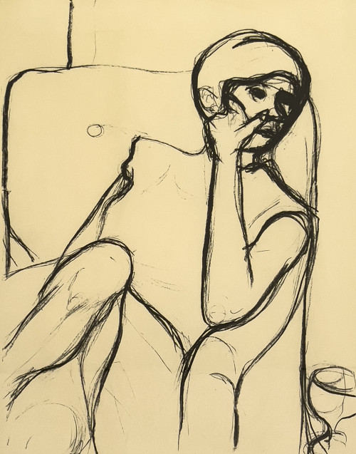 Lot 27, Richard Diebenkorn, Woman Seated in Armchair (1965)