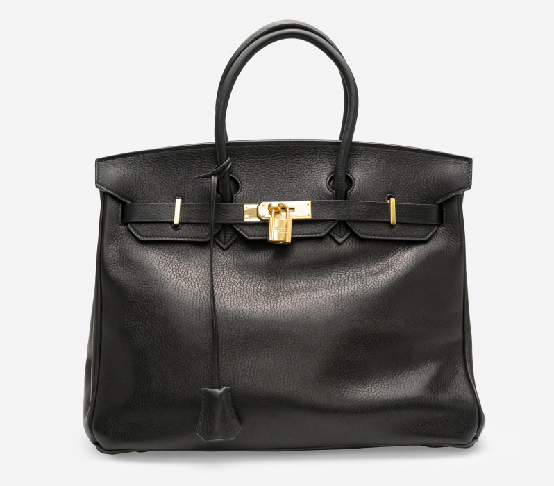Lot 75: Hermès Black Togo Leather Birkin 35