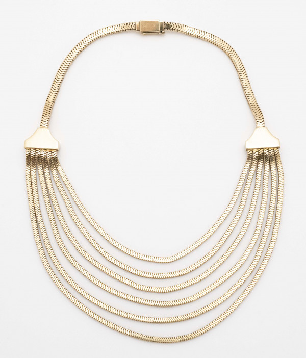 Lot 89: Tiffany & Co. 14K Gold Multi Strand Necklace