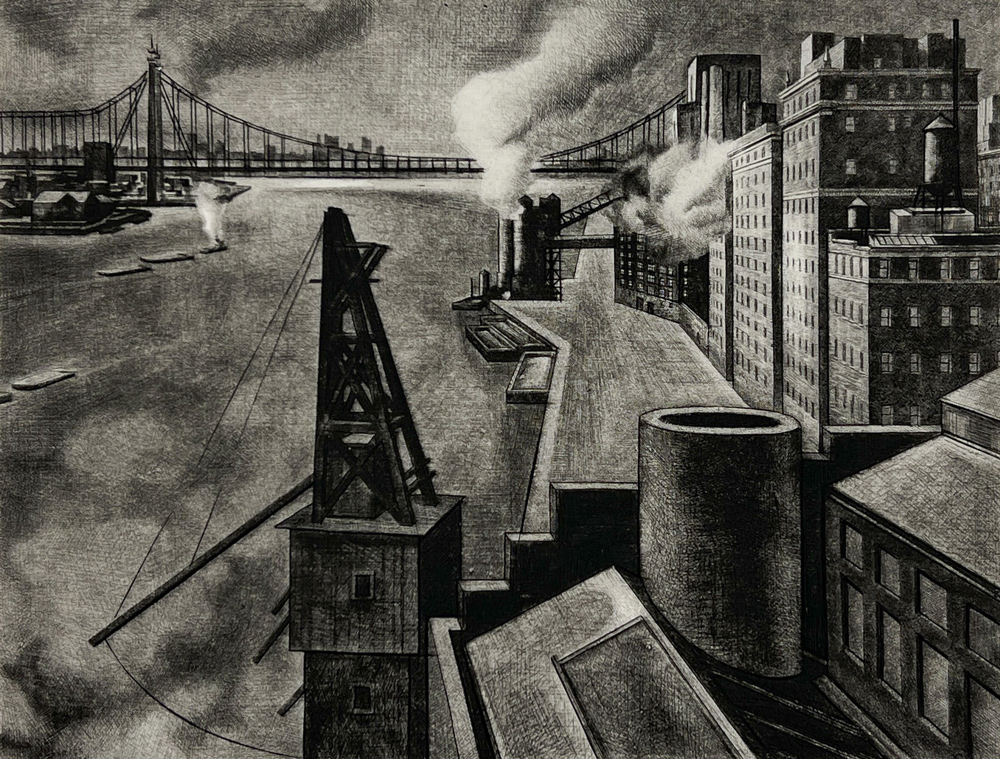 Lot 133 Armin Landeck East River Manhattan (1941)
