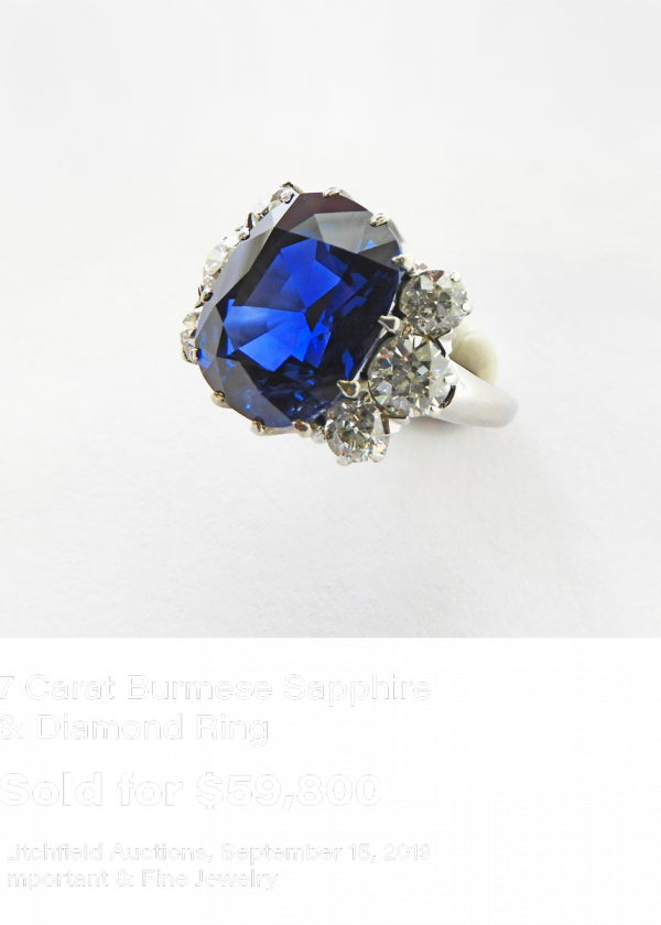 7 Carat Burmese Sapphire & Diamond Ring