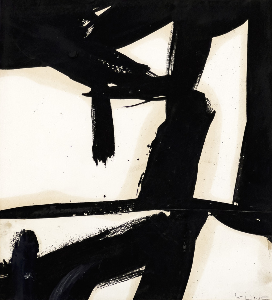 Lot 12 attributed to Franz Kline, Black and White Composition (1958)