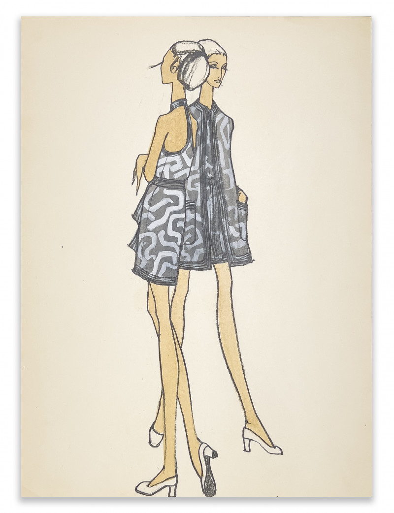 Lot 19: Issey Miyake, Fashion Illustration for Geoffrey Beene