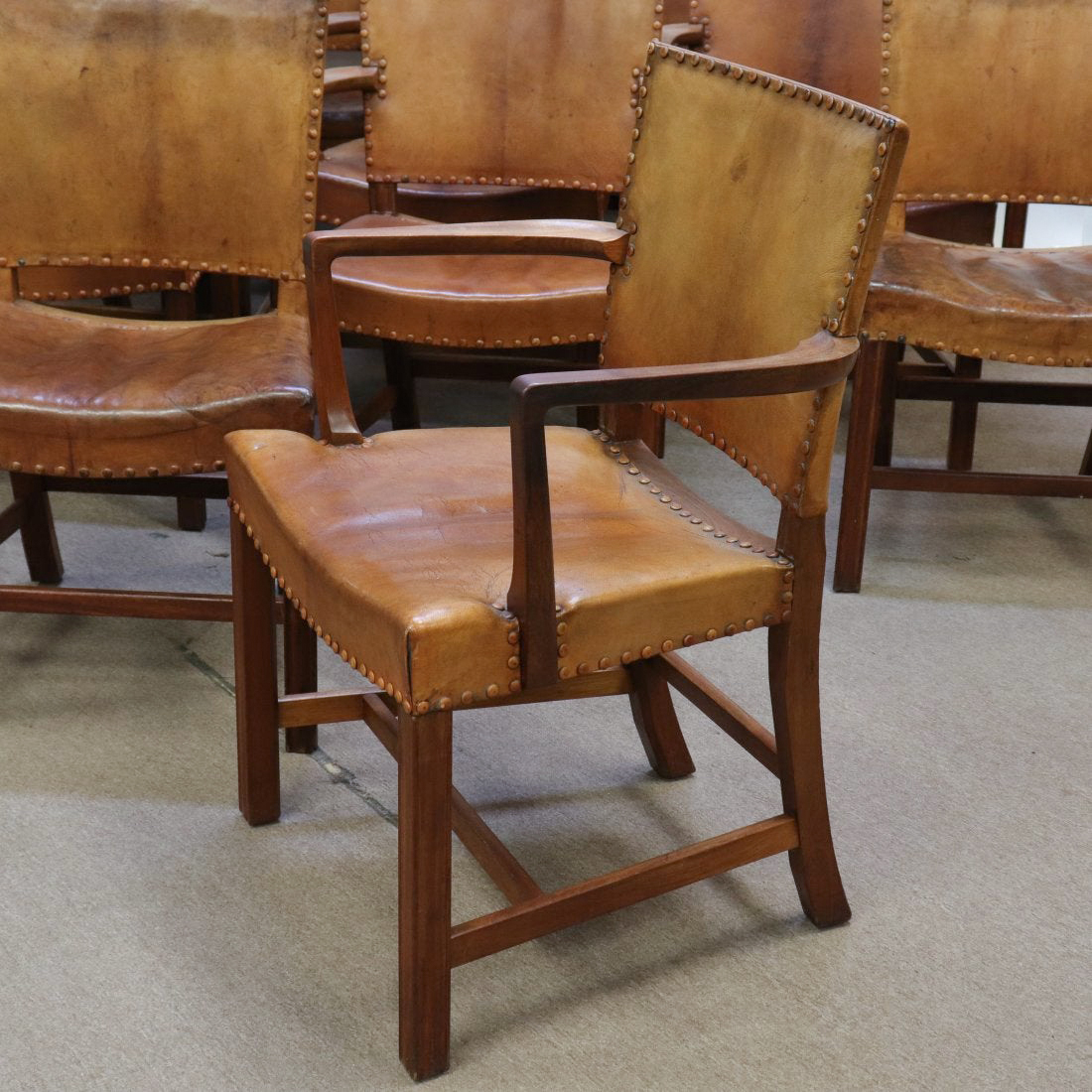 Set of 12 Barcelona chairs, model 3758A & 3758 for Rud Rasmussens Snedkerier Denmark