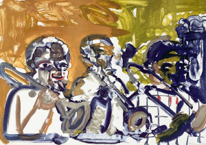 Image for Lot Romare Bearden - Brass Section (Jamming at Minton's)