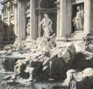 Image for Lot Stan Pitri - View of the Trevi Fountain