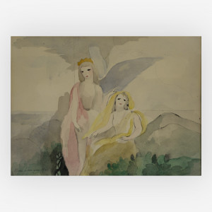 Image for Lot Marie Laurencin - Two Angels by Seashore