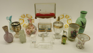 Image for Lot 19 Colored Glass Vases, Dishes & Animals