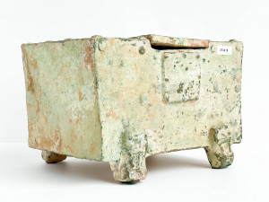 Image for Lot Chinese Green Glazed Pottery Model of a Chest