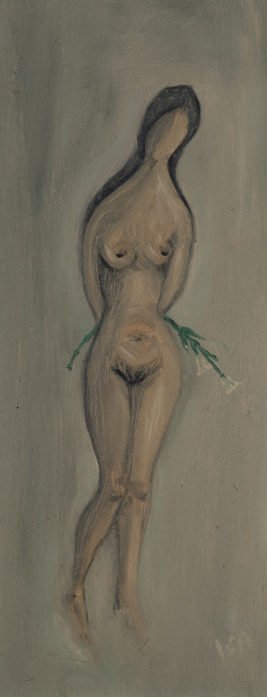 Image for Lot Unknown Artist - Untitled (Nude with flowers)