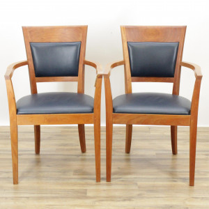 Image for Lot Thomas Moser Cherry Open Armchairs