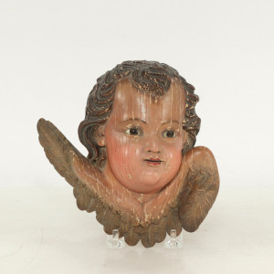 Image for Lot Spanish Baroque Style Putto Mask