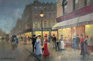 Image for Lot Roland Davies - Parisian Street Scene