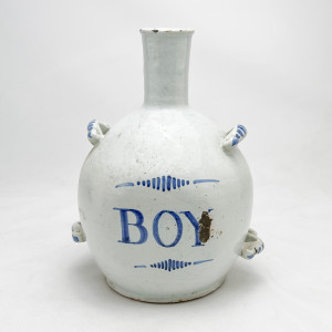 Image for Lot "Boy" Stoneware Wine Bottle