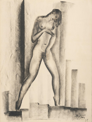 Image for Lot Unknown Artist - Untitled (Standing nude)