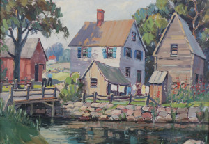 Image for Lot Walter Thomas Sacks - Village by River