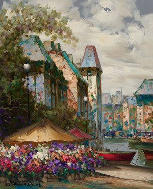 Image for Lot Pierre Latour - Flower Market Barge