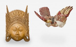 Image for Lot 2 South East Asian Carved Wood Sculptures