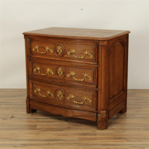 Image for Lot Louis XV Provincial Oak Commode, 19th C.