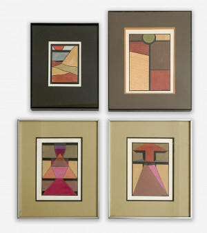 Image for Lot Gail Cottingham - Group of 4 Geometric Compositions