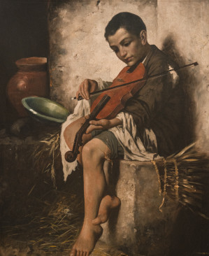 Image for Lot JL Ronay - Young Boy with Violin