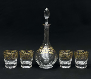 Image for Lot Baccarat - Byzance Decanter and Tumblers, Group of 5