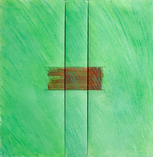 Image for Lot Richard Smith - Untitled (Green and Red Composition)