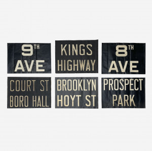 Image for Lot Subway Roll Signs, Group of 6