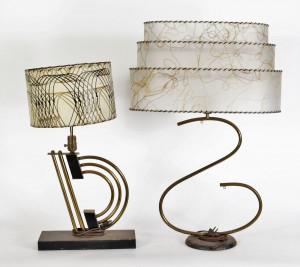 Image for Lot Two Mid Century Brass Table Lamps