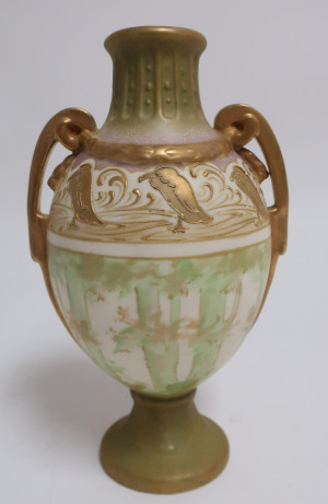Image for Lot Amphora Double Handled Porcelain Urn