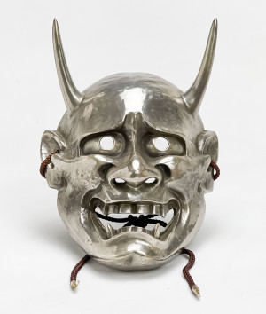 Image for Lot Japanese Silver Hannya Noh Mask