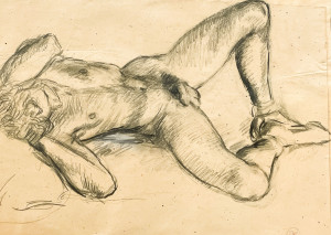 Image for Lot Duncan Grant - Reclining Nude