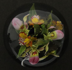 Image for Lot Paul Stankard Flower Bouquet Paperweight