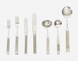 Image for Lot Rosenthal Sculptura Cutlery Designed by Lino Sabattini