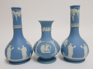 Image for Lot 3 Wedgwood Jasper Dip Vases