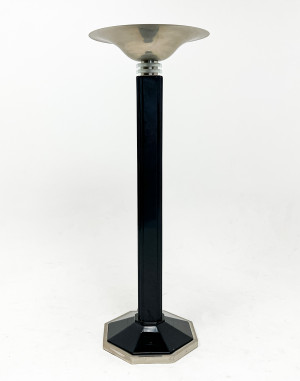 Image for Lot Impressive Art Deco Aluminum Mounted Floor Lamp