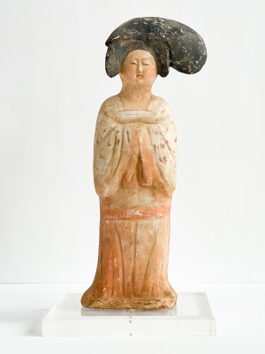 Image for Lot Chinese Painted Pottery Court Lady