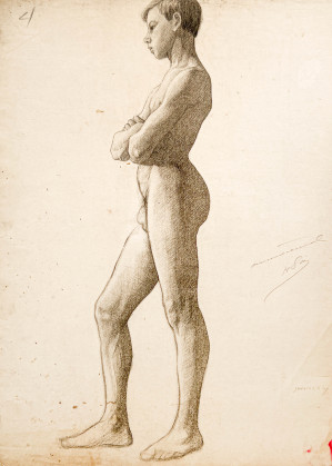 Image for Lot Artist Unknown - Standing Nude