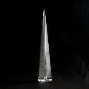 Image for Lot Baccarat Crystal - Three-sided Obelisk