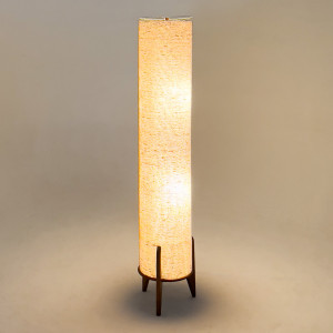 Image for Lot Mid Century Column Floor Lamp