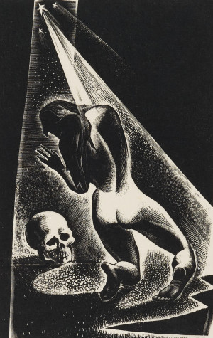 Image for Lot Lynn Ward - Untitled (Nude and skull)