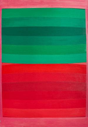 Image for Lot Michael Loew - Untitled (Green over Red)