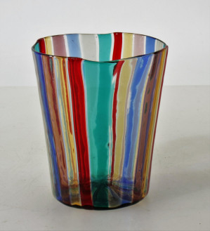 Image for Lot Attrib. Gio Ponti / Venini "A Canne" Cup