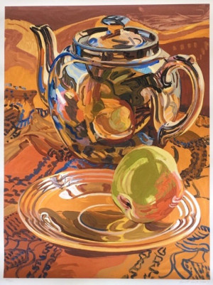 Image for Lot Janet Fish - Tea Pot and Apple