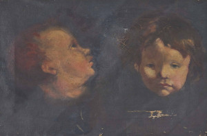 Image for Lot Clara Klinghoffer - Portrait of Two Children