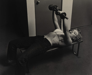 Image for Lot Philippe Halsman - Marilyn with Barbells