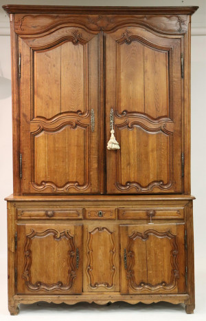 Image for Lot French Provincial Oak Buffet & Deux Corps.