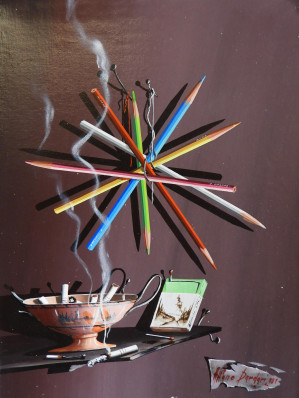 Image for Lot Alfano Alfredo Dardari - Colored Pencils