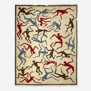 Image for Lot Mid Century Figurative Rug